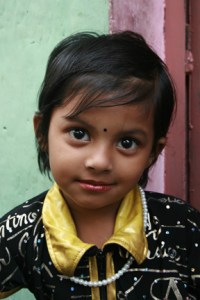 Little girl checking out the Americans!