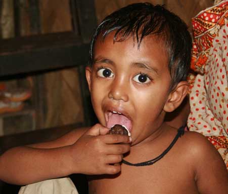 Enjoying one of Alice's cookies
