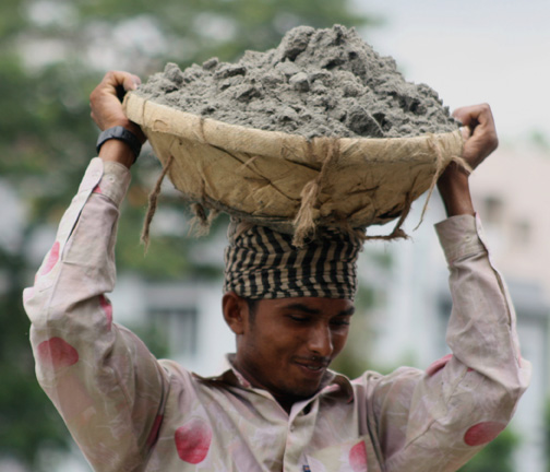 Getting ready to dump a load of sand.