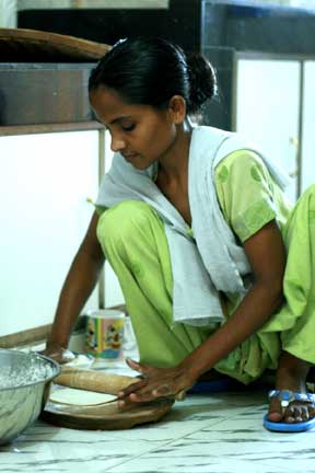 Chapatis in the making!