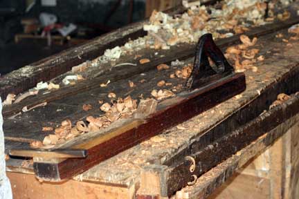 Wood shavings and Plane Wood shavings and Plane