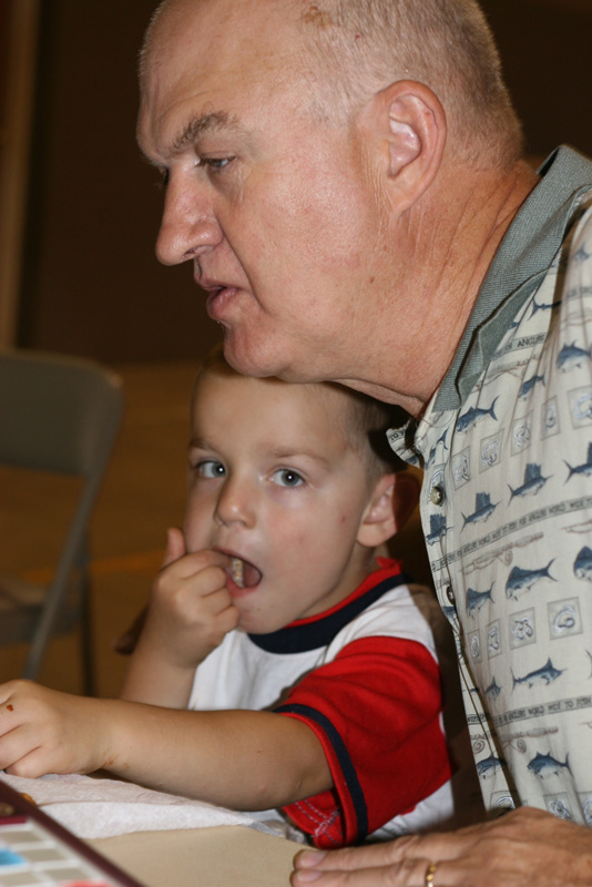 Harry with Pruitt, my grandson.