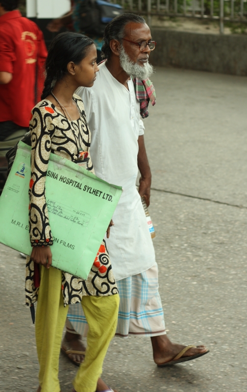 Gentleman with traveling companion.