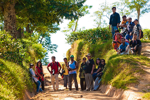 TTLers at a Tea Estate near Moulovibazar