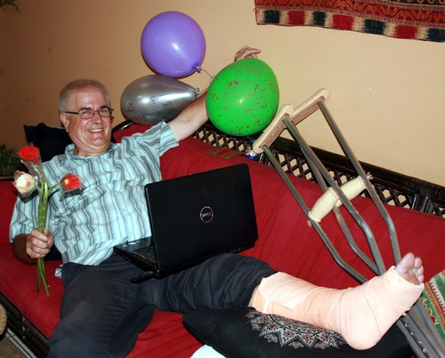 First broken bone in 62 years.