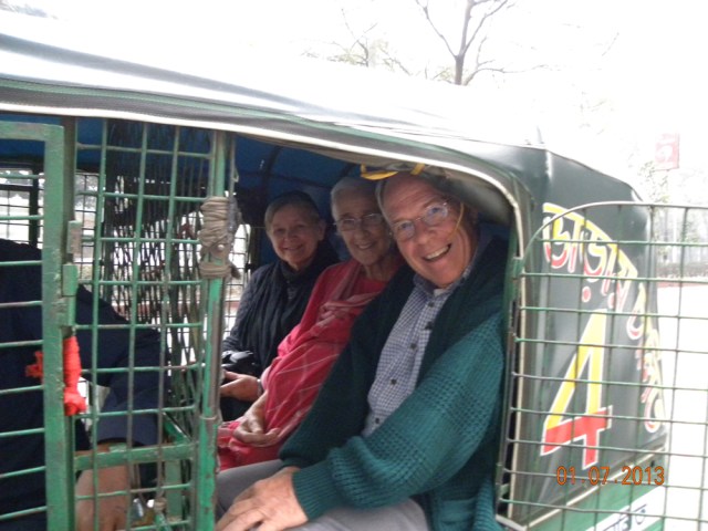 Crowded in but still smiling!