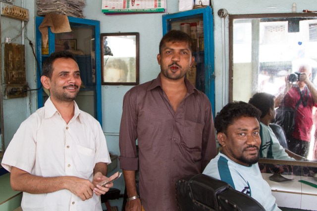 Barber, Tea Stand Operator, Customer, and the Photographer!