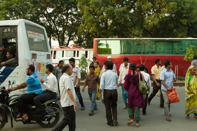 Mirpur Rd in Dhaka, Bangladesh