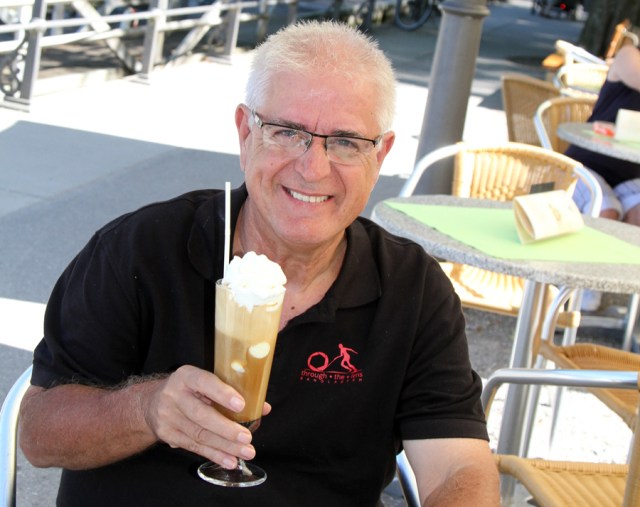 I am enjoying the cold drink.