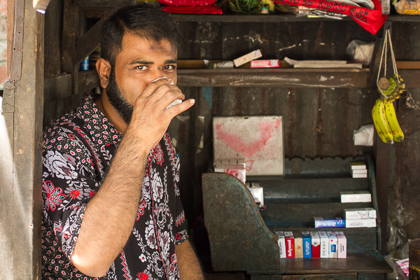 Enjoying His Own Tea!