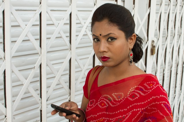 She was surprised to see a photographer in her path!