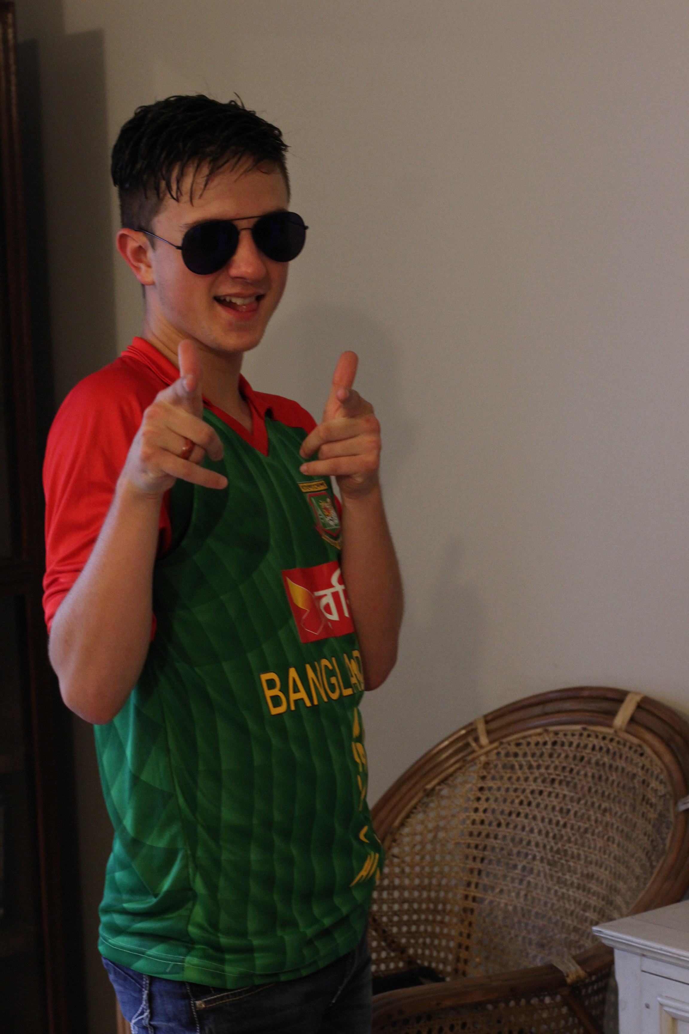 Mr. Cool Sporting the Bangladesh Cricket Jersey